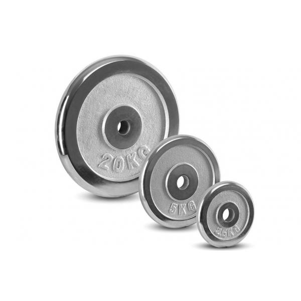 Quality Silver Chrome Fitness Weight Plates 1kgs To 20kgs Cast Iron Dumbbell Plate for sale