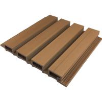 China Hight Quality Hollow Fence Fluted Co-extrusion Decorative Wood Plastic Composite Wpc Outdoor Wall Panel Cladding factory