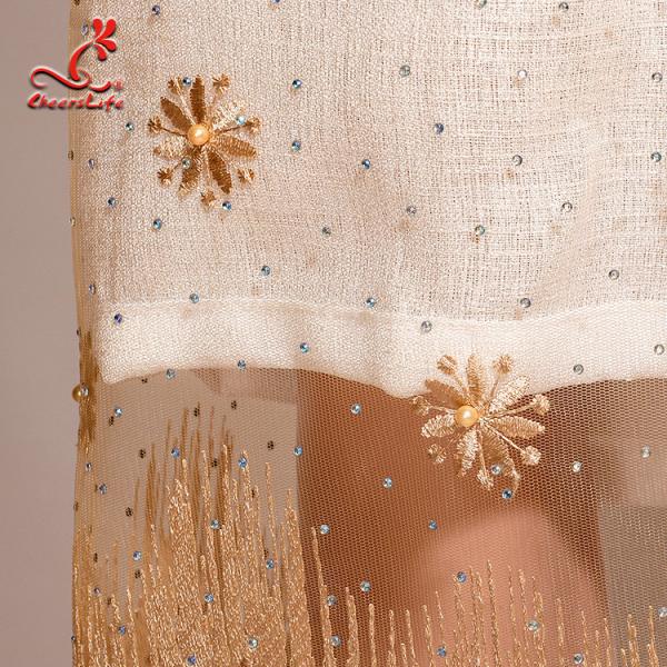 Quality Multi Color Tulle Mesh Embroidered Beaded Lace Fabric Light And Transparent for sale