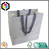 China Creative Ribbon Gift Paper Bag; Silver Logo Small Recyclable Kraft Paper Bag factory