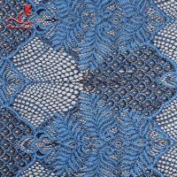 Quality Embroidered Voile Lace Fabric For Wedding Dresses Cricking Color Fastness for sale