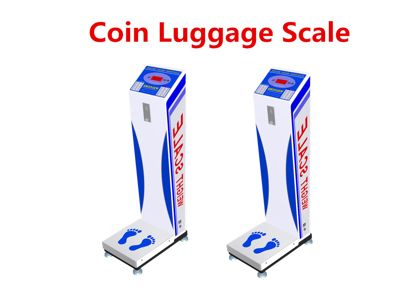 China Coin Operated Weight Measurement Machine / Airport Luggage Scale With 500kg Load Cell factory