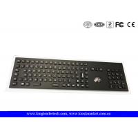 Quality Full Keys Industrial Trackball Keyboard Electroplated Black Metal Keyboard 103 for sale