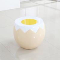 China Egg Table Chair Furniture Sculptures , Resin Modern Table Sculptures factory