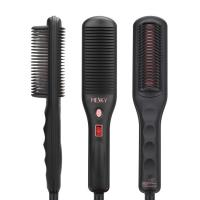 Quality Ceramic Fast Hair Straightener Brush Hair Styling Hot Comb Anti Scald for sale