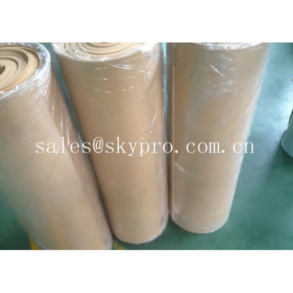 Quality Natural gum rubber sheet roll tan color high tensile strength for punching seals for sale