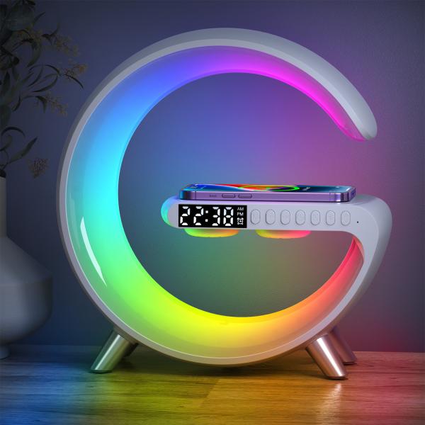 Quality ROHS Certified 4 In 1 Bluetooth Speaker Qi Charger 15W With Table Light for sale