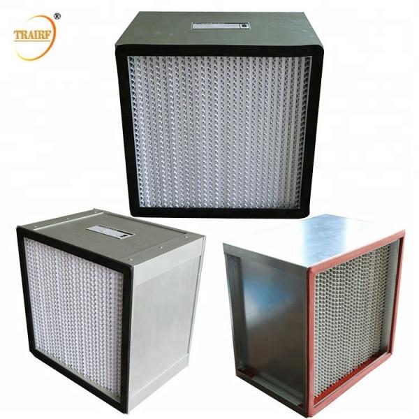 Quality 99.99% Deep Pleated Air Filter AHU HEPA Filter Water Resistant for sale