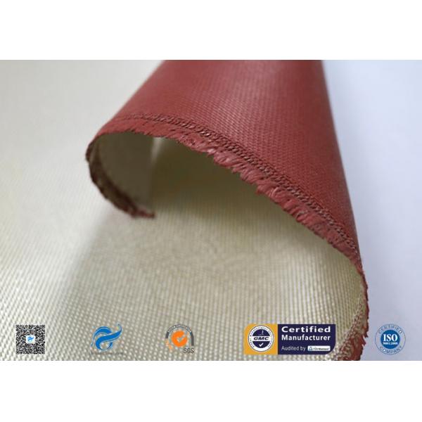 Quality 96% High Silica Cloth Coated With One Side Red Silicone For Fireproof for sale
