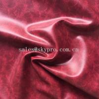 China OEM PU Synthetic Leather Embossed Crazy Horse PVC Synthetic Leather for Shoes / Bags factory