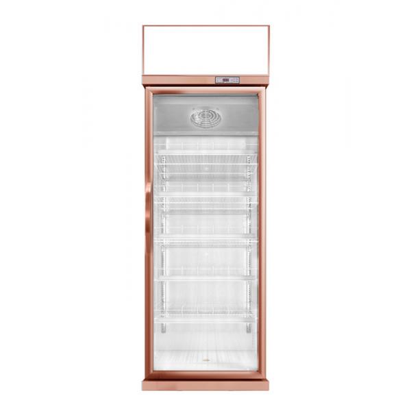 Quality Customize Champagne Gold Commercial Display Cold Drink Freezer For Restaurant / for sale