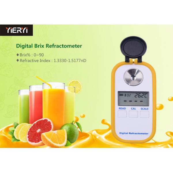 Quality Hand Held Pocket Digital Refractometer With Yellow LED Light Source for sale