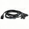 China C14 4 x C13 UPS PDU Y Splitter Computer Monitor PC Power Cord 10A 250V Cable 1.8m factory