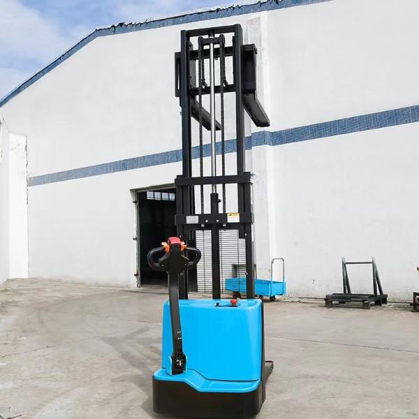 Quality Pedestrian Electric Pallet Stacker Truck 1500kg standing Platform for sale