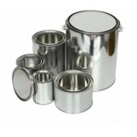 Quality ISO Round Metal Container With Lid 0.21mm 4 Litre Empty Paint Tins for sale