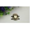 China Bag hardware accessory nickel color zinc alloy metal push lock fittings for purse factory