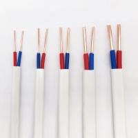 Quality 2 Core 2.5 Square Flat Wire Electrical Cable White Sheathed Parallel for sale