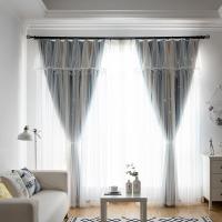 China Thermal Insulated Geometric Pattern Jacquard Blackout Drapes Window Curtains factory