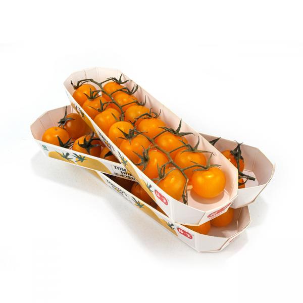 Quality Cherry Tomato Fruit And Veg Cardboard Boxes , Compostable Paper Food Boat Tray for sale