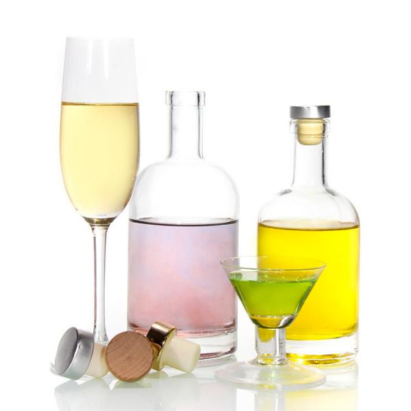Quality 500ml 1 Liter Glass Liquor Bottles For Spirit Alcoholic Beverages for sale