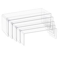 China Five Piece Acrylic Riser Display Set Stand Transparent 7.8 X 3.1 X 2.3 Inches factory