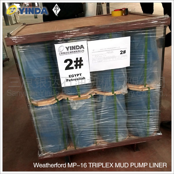 Weatherford MP-16 Triplex Mud Pump Liner, API-7K Certified Factory, Chromium 26-28%, HRC hardness greater than 60