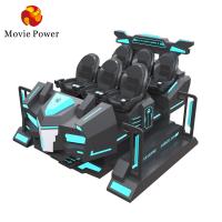 China Fiberglass 9D VR Shooting Cinema 6 Person VR Chair Roller Coaster Arcade Game Simulator factory
