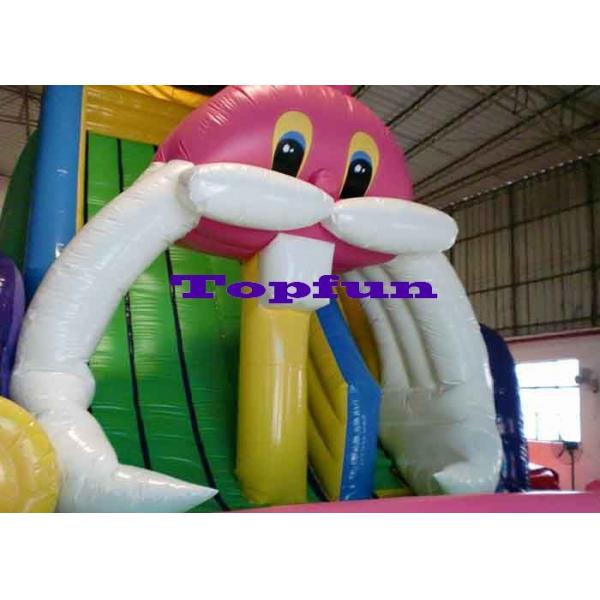 Quality Big White Rabbit Inflatable Water Slide for sale