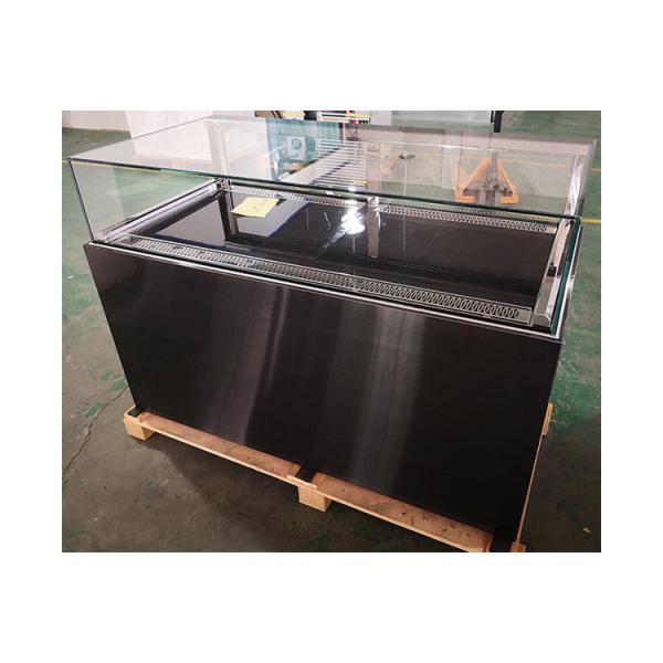 Quality Black Titanium Chocolate Display Refrigerator With LED Inside Two Drawers for sale