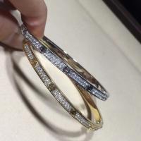 China Women White Gold Diamond Bracelet , 18K Gold Love Bracelet With Gemstone factory