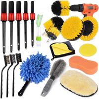 China High Quality Removable Drill Soft Brush Car Detailing Brush Waxing Sponge For Interior Exterior Washing factory