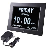 China 8 Digital Clock videoDisplay for Seniors,Dimmable Impaired Vision Digital Clock with USB Charger Port factory