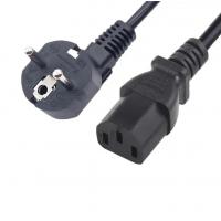 China Euro C13 Power Cord , 16A 250V 3 Pin Power Cord For Electronics factory