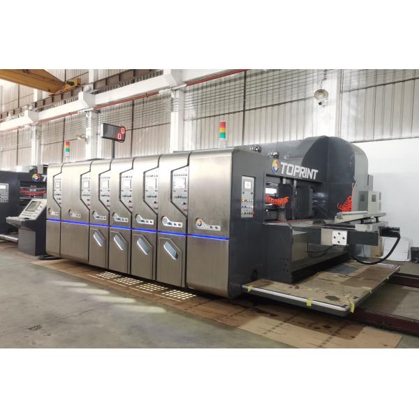 Quality Fully Computerized Die Cutter , 180 Sheet/min 3 Color Flexo Printing Machine for sale
