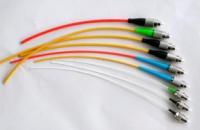 China FC/UPC OM3 0.9mm Fiber Optic Pigtail LSZH aqua cable IL&lt;=0.2dB factory