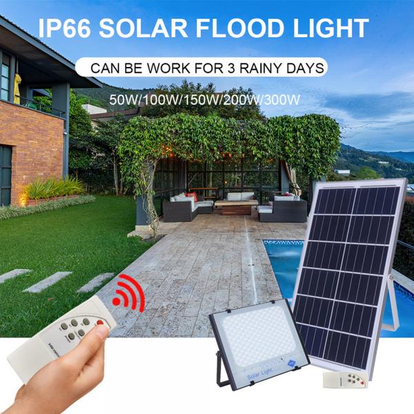 Quality 25w Outdoor LED Solar Flood Lights Lamp 6000K Color Temperature for sale