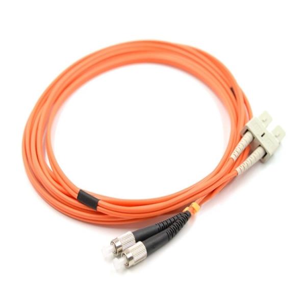 Quality Multi Mode Dual Core OM2 Fiber Optic Jumper SC FC Optic Fiber Patch Cable for sale
