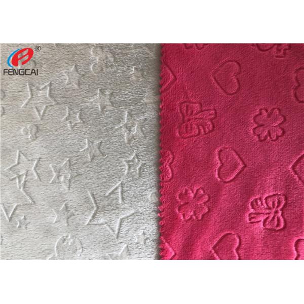 Quality 3D Embossed Minky Plush Fabric Velboa Faux Fur Fabric Brushed Surface for sale