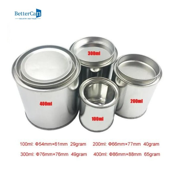 Quality Small Empty Paint Tin Cans 500ml Round Corrosion Resistant With Lever Lid for sale