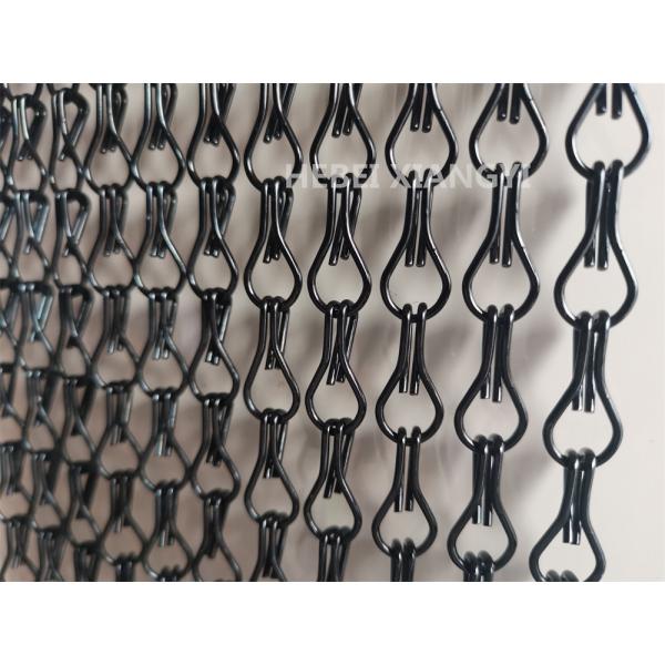 Quality Black Color Aluminum Chain Link Mesh Metal Wall Art for sale