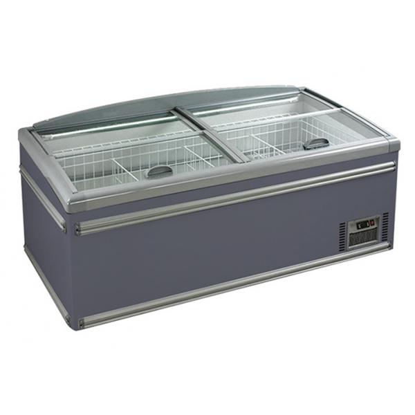 Quality Hypermarket Commercial Chest Freezer With Alluminum Coated Plate Glass Material for sale