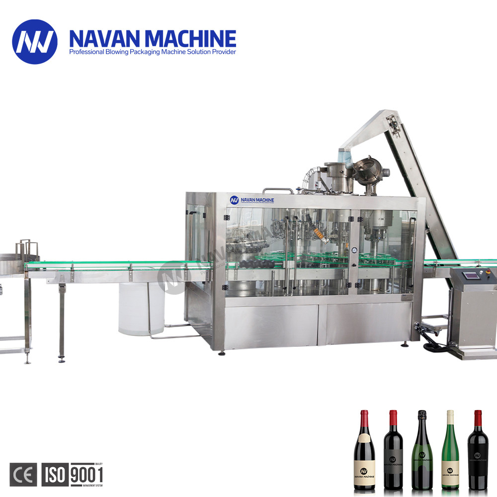 China Full Automatic Alcoholic Drink Wine Filling Bottling Machine For Glass Bottle factory