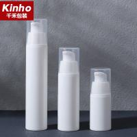 China 15ml 30ml 50ml PP White Airless Bottle Cylindrical Lotion Bottle Pump Dispenser Face Cream Serum factory