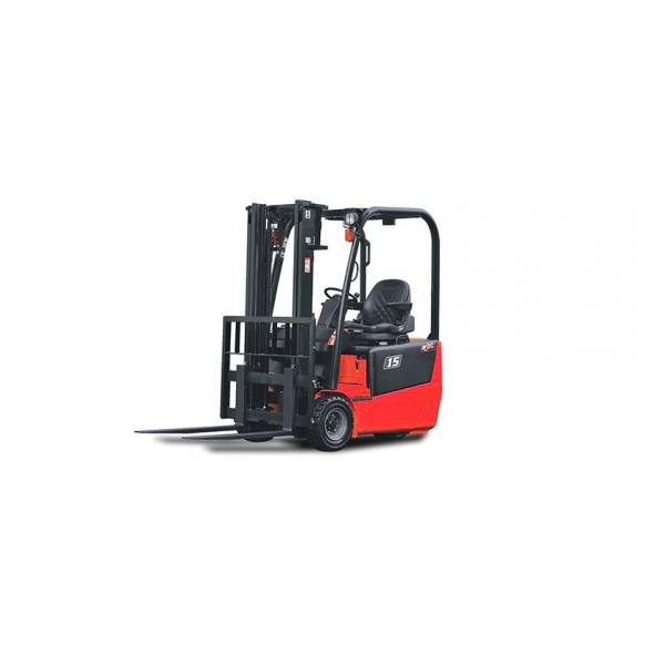 Quality Three Wheel Electric Forklift Truck , 2 Ton Sit Down Battery Powered Pallet Truck for sale