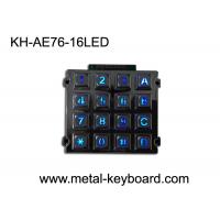 China Rugged Numeric Keypad , Metal Kiosk Keyboard with 16 Keys Backlit Dot Matrix factory