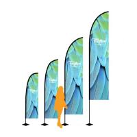 China OEM 3.4m Outdoor Banner Flags Feather Flag Banners For Advertising Promotion factory