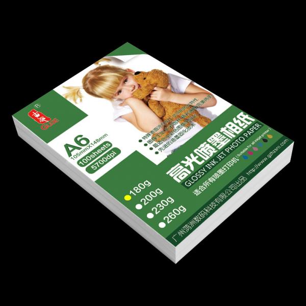 Quality 180g High Glossy Photo Paper A6 Cast Coating For Commercial Photograph for sale