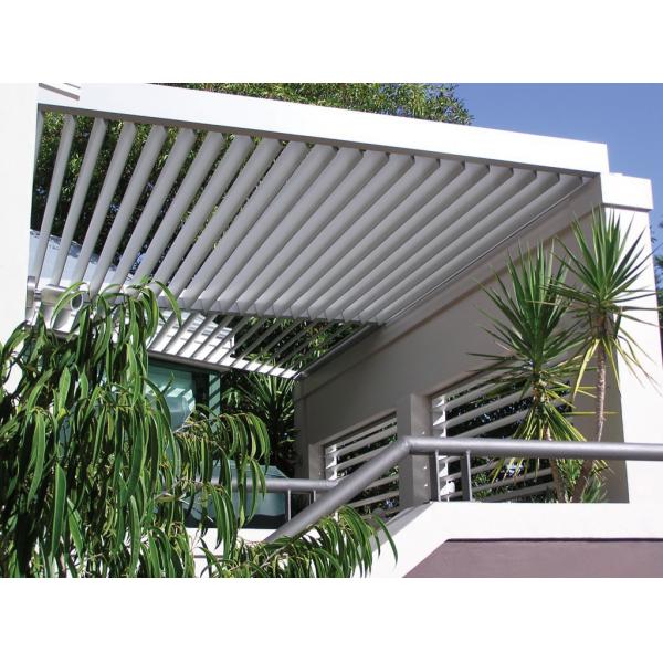 Quality Customized Color Louvered Pergola Outdoor Terrace Cover Anodic Oxidation for sale