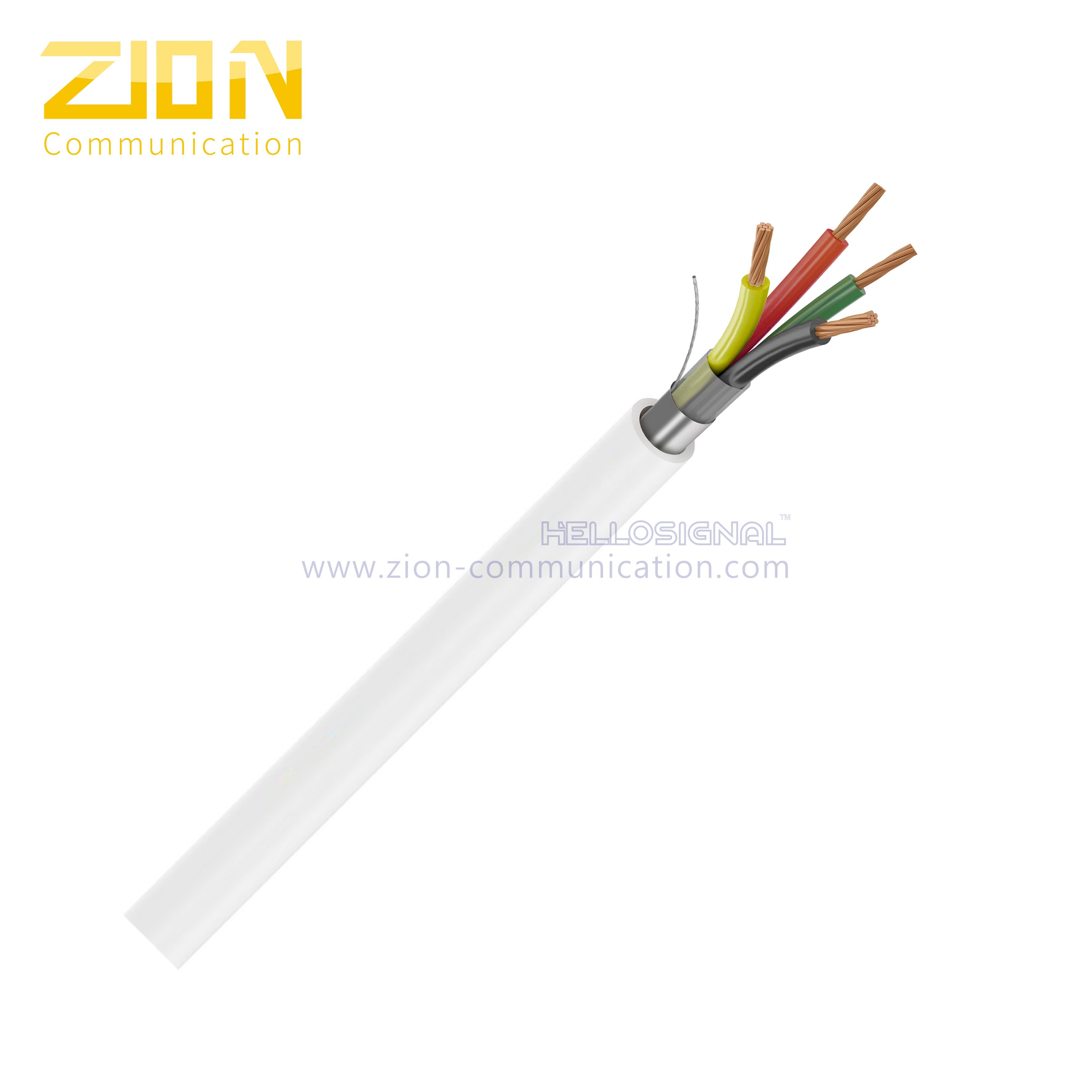 China Security Burglar Alarm 4 Cores Stranded Conductor Shielded Control Speaker Cable factory