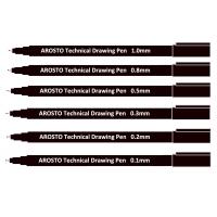 Quality Black Pigment Ink PP Technical Drawing Pens for Sketching or Writing Waterproof for sale